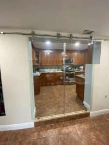 Glass Barn Doors installation in Miami